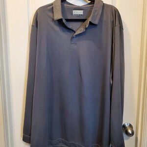 NWT PGA Tour Long sleeve grey Dryfit Golf shirt - SPF 50 2XL